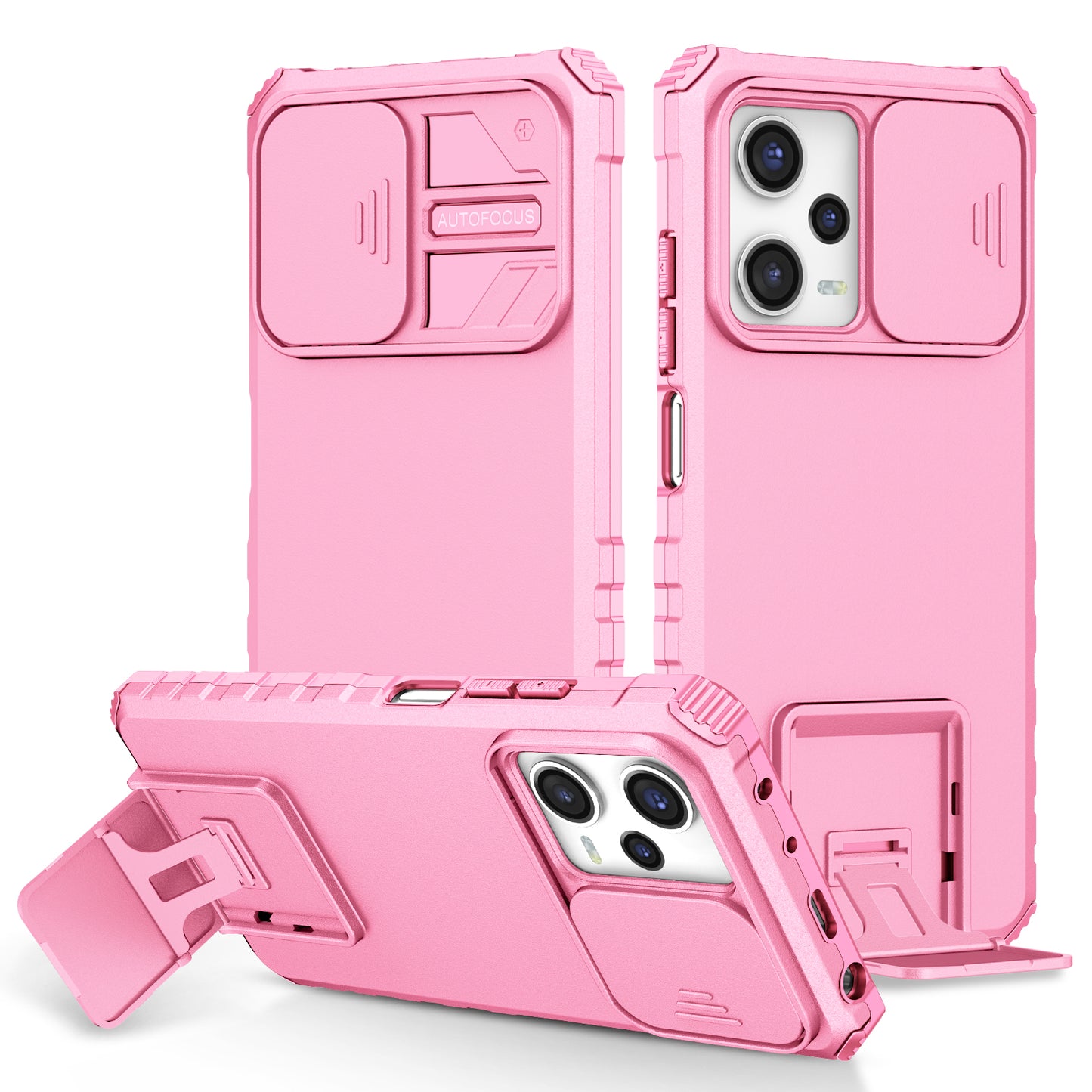 Kickstand Phone Case for Xiaomi Redmi Note 12 Pro 5G / Note 12 Pro Speed 5G / Poco X5 Pro 5G , Slide Camera Protection PC + TPU Back Cover