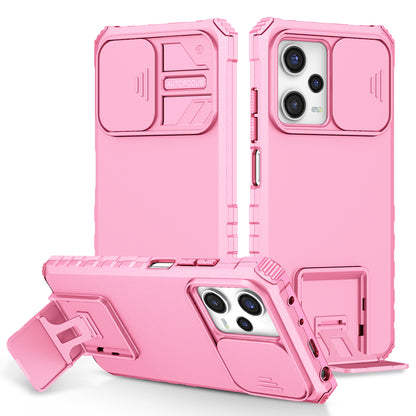 Kickstand Phone Case for Xiaomi Redmi Note 12 Pro 5G / Note 12 Pro Speed 5G / Poco X5 Pro 5G , Slide Camera Protection PC + TPU Back Cover
