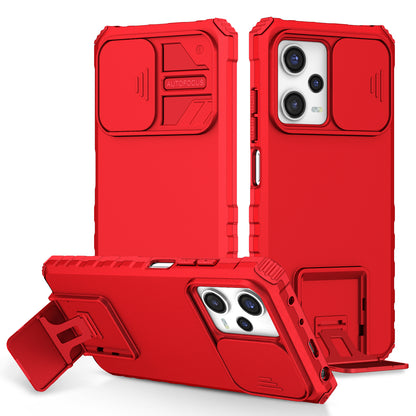 Kickstand Phone Case for Xiaomi Redmi Note 12 Pro 5G / Note 12 Pro Speed 5G / Poco X5 Pro 5G , Slide Camera Protection PC + TPU Back Cover