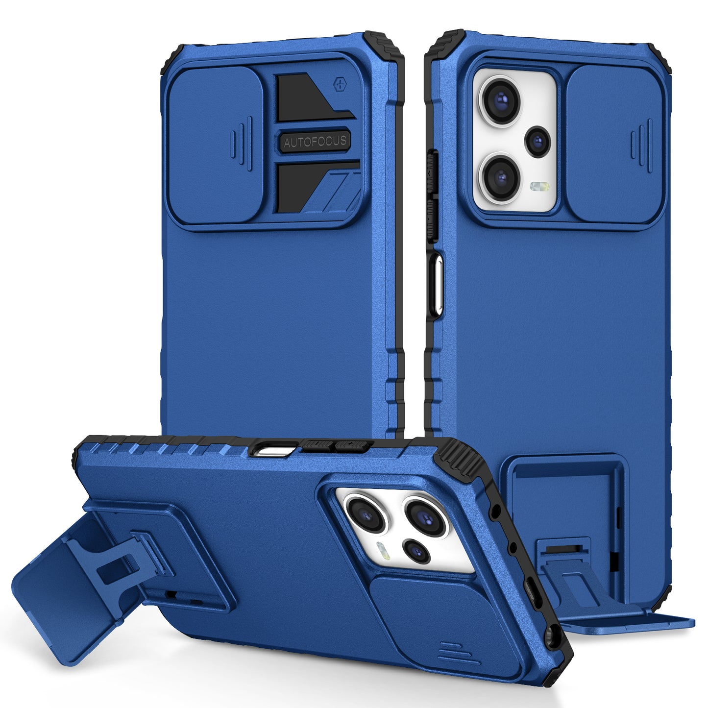 Kickstand Phone Case for Xiaomi Redmi Note 12 Pro 5G / Note 12 Pro Speed 5G / Poco X5 Pro 5G , Slide Camera Protection PC + TPU Back Cover