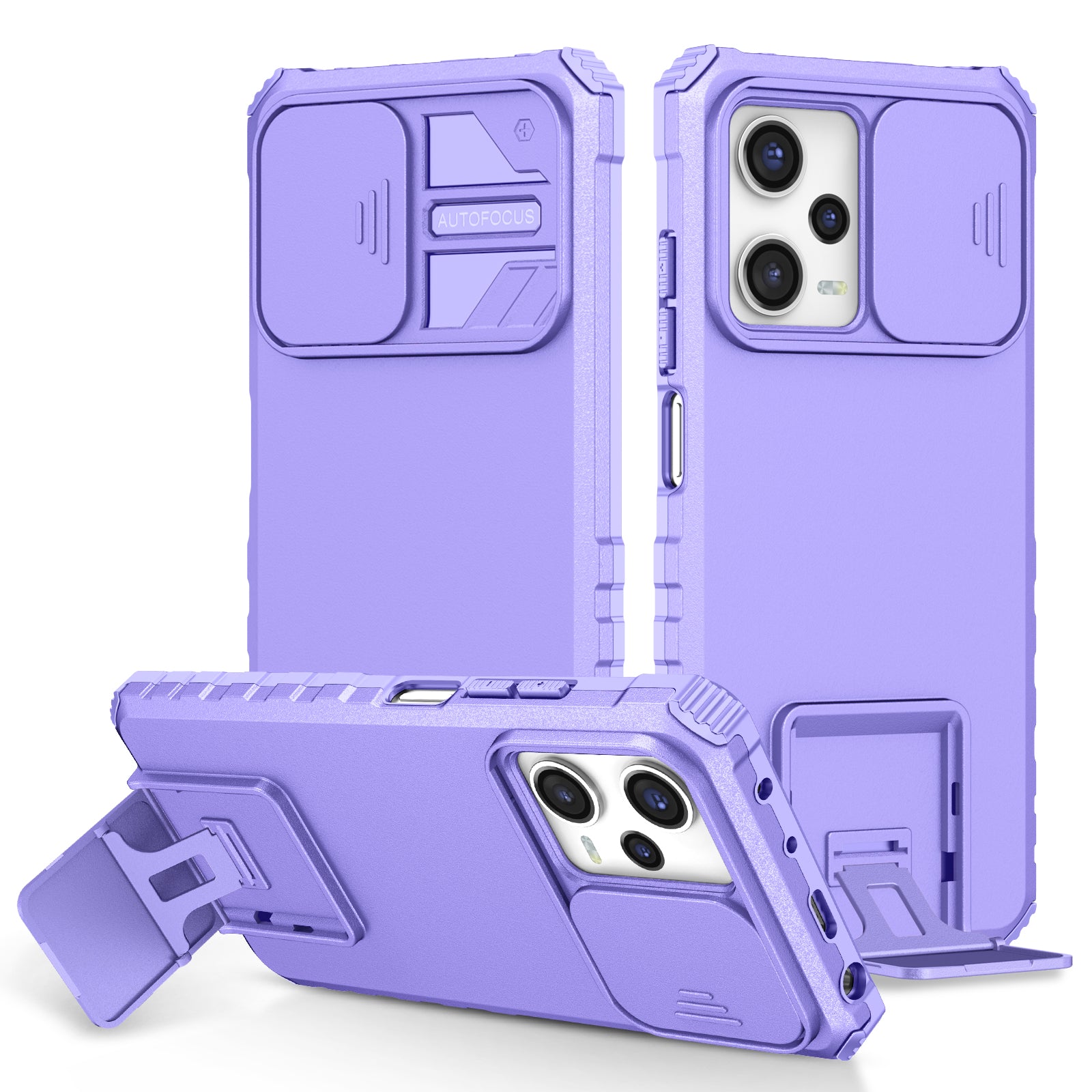 Kickstand Phone Case for Xiaomi Redmi Note 12 Pro 5G / Note 12 Pro Speed 5G / Poco X5 Pro 5G , Slide Camera Protection PC + TPU Back Cover