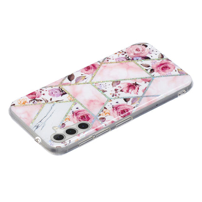 For Samsung Galaxy A24 4G Pattern IMD Case Soft TPU Electroplating Protective Phone Cover