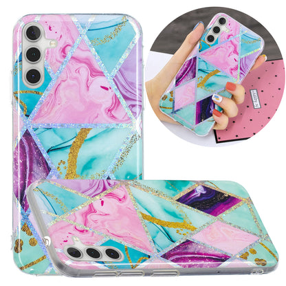For Samsung Galaxy A24 4G Pattern IMD Case Soft TPU Electroplating Protective Phone Cover