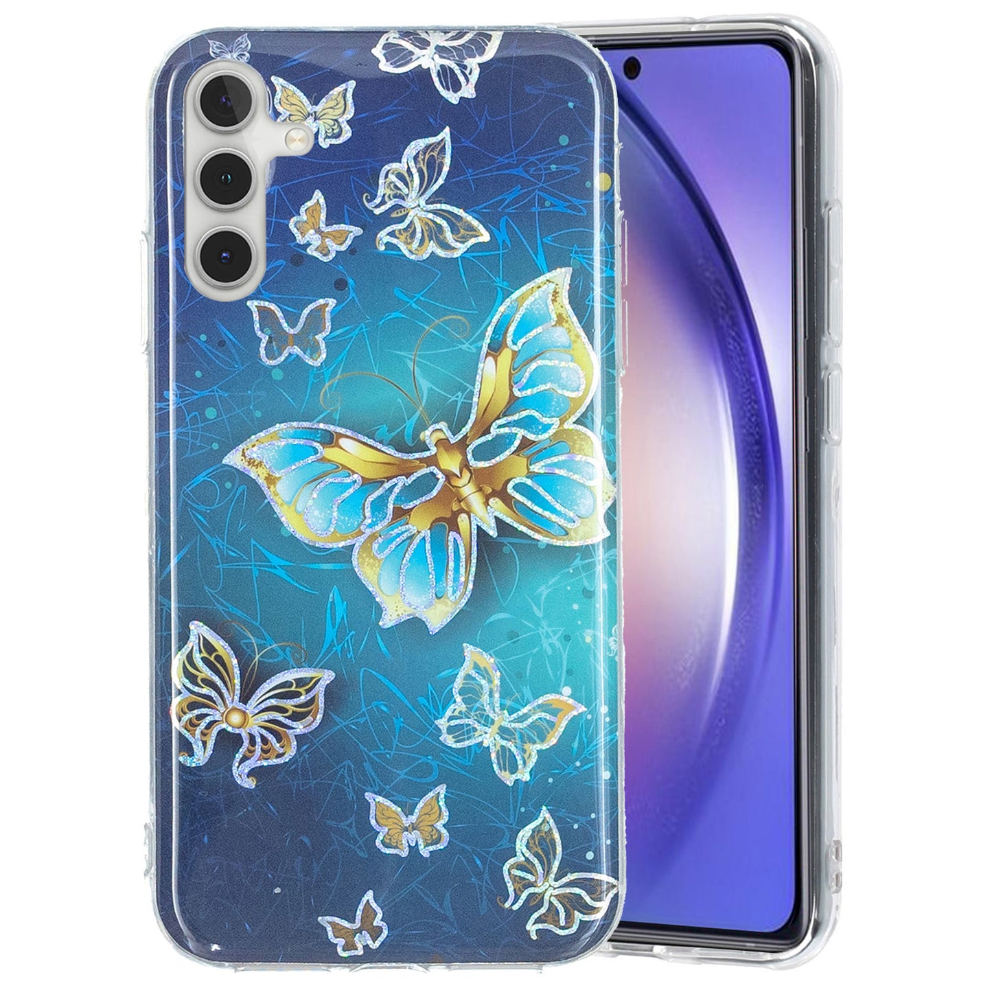 For Samsung Galaxy A24 4G Pattern IMD Case Soft TPU Electroplating Protective Phone Cover