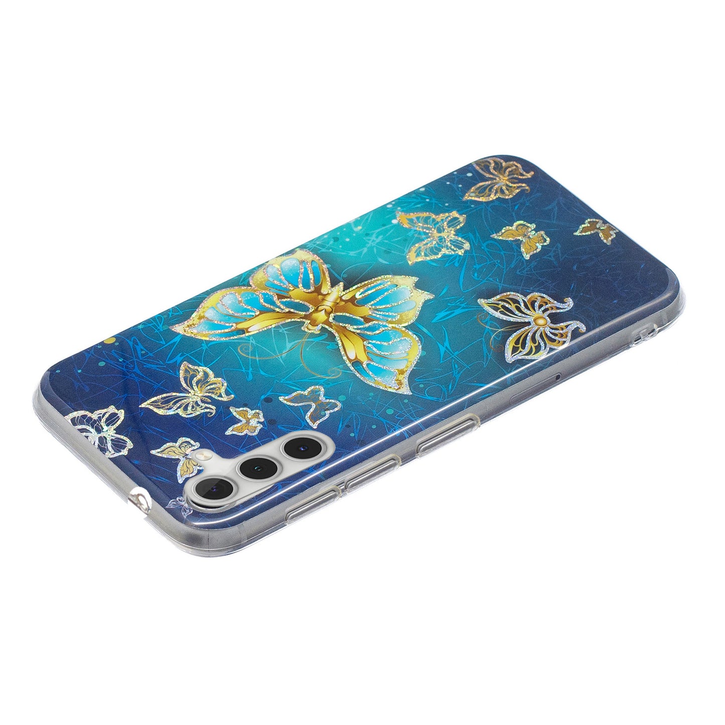 For Samsung Galaxy A24 4G Pattern IMD Case Soft TPU Electroplating Protective Phone Cover