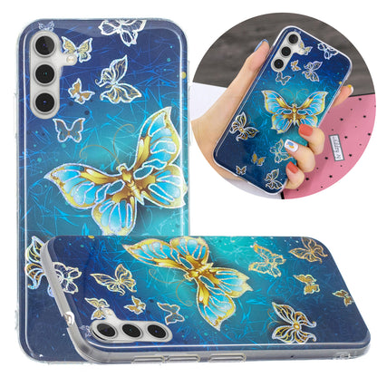For Samsung Galaxy A24 4G Pattern IMD Case Soft TPU Electroplating Protective Phone Cover