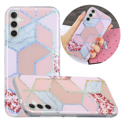 For Samsung Galaxy A24 4G Pattern IMD Case Soft TPU Electroplating Protective Phone Cover