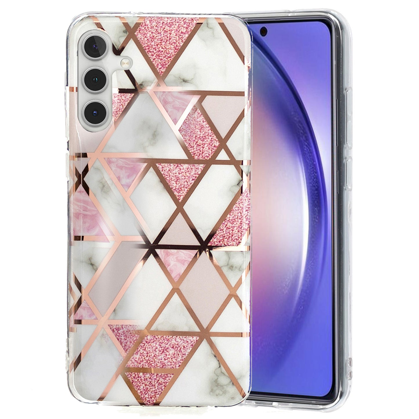 For Samsung Galaxy A24 4G Pattern IMD Case Soft TPU Electroplating Protective Phone Cover