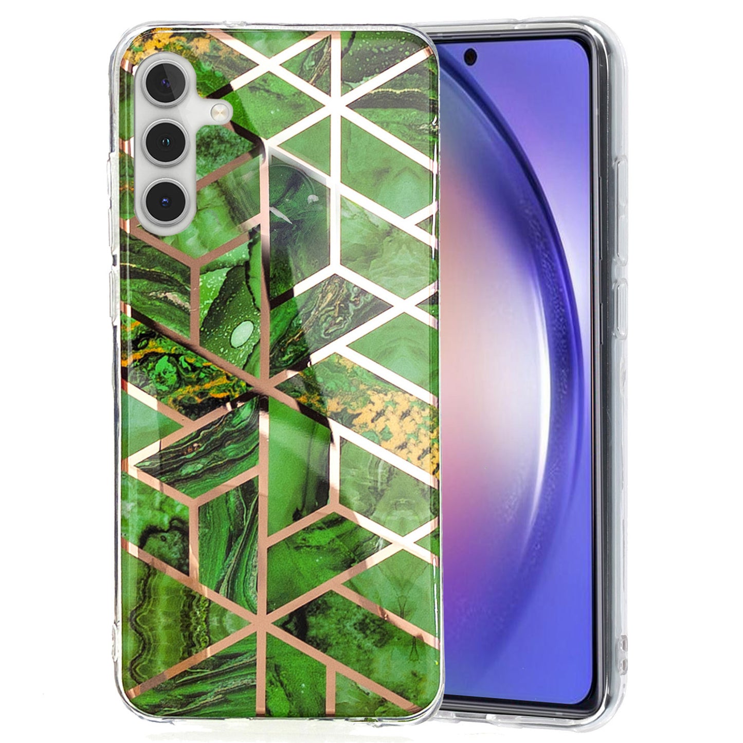 For Samsung Galaxy A24 4G Pattern IMD Case Soft TPU Electroplating Protective Phone Cover