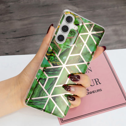 For Samsung Galaxy A24 4G Pattern IMD Case Soft TPU Electroplating Protective Phone Cover