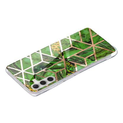 For Samsung Galaxy A24 4G Pattern IMD Case Soft TPU Electroplating Protective Phone Cover