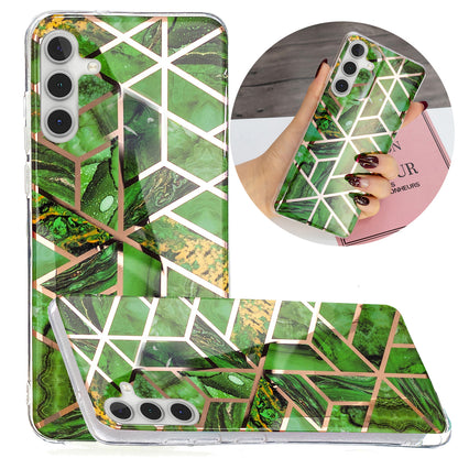 For Samsung Galaxy A24 4G Pattern IMD Case Soft TPU Electroplating Protective Phone Cover