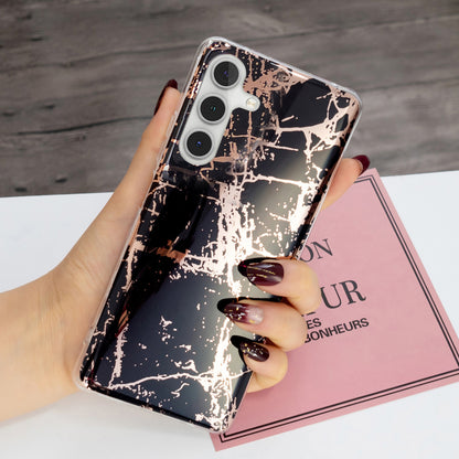 For Samsung Galaxy A24 4G Pattern IMD Case Soft TPU Electroplating Protective Phone Cover