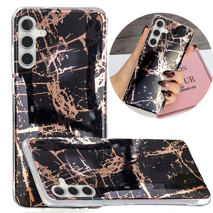 For Samsung Galaxy A24 4G Pattern IMD Case Soft TPU Electroplating Protective Phone Cover