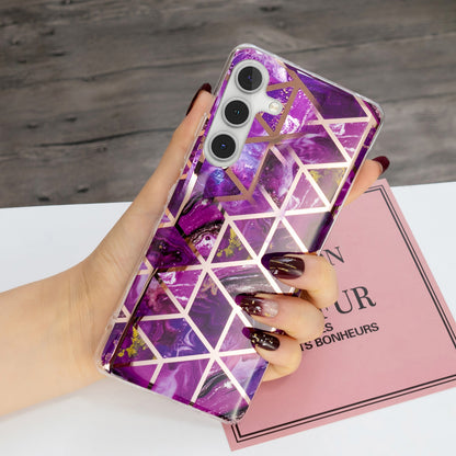 For Samsung Galaxy A24 4G Pattern IMD Case Soft TPU Electroplating Protective Phone Cover