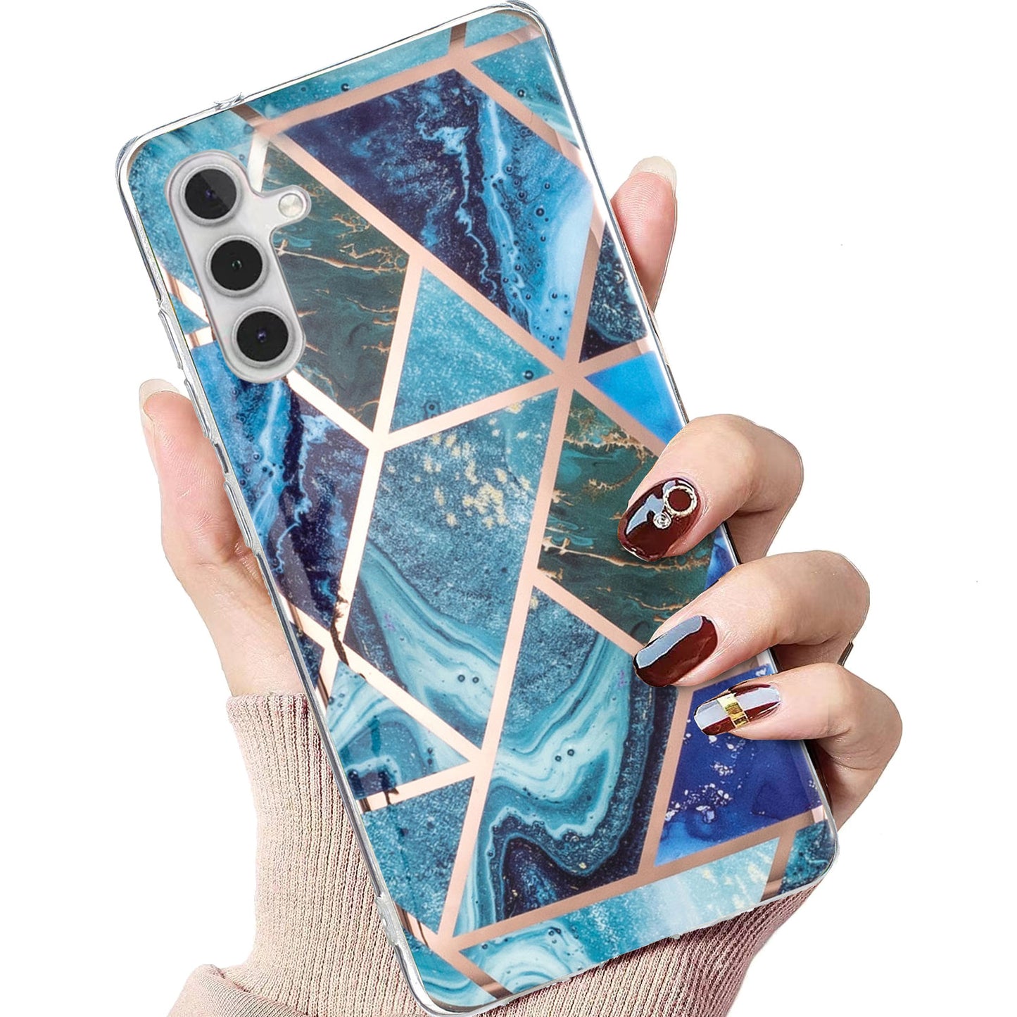 For Samsung Galaxy A24 4G Pattern IMD Case Soft TPU Electroplating Protective Phone Cover