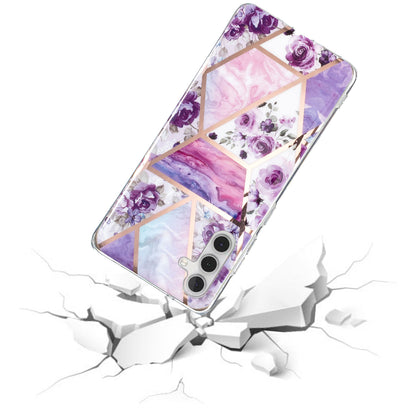 For Samsung Galaxy A24 4G Pattern IMD Case Soft TPU Electroplating Protective Phone Cover