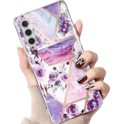 For Samsung Galaxy A24 4G Pattern IMD Case Soft TPU Electroplating Protective Phone Cover