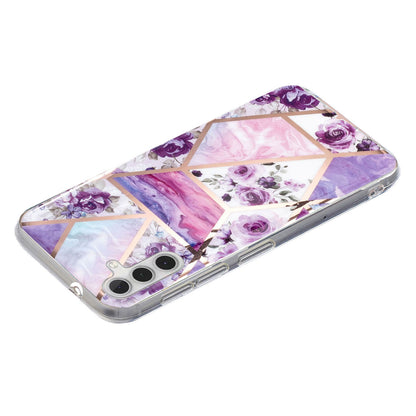 For Samsung Galaxy A24 4G Pattern IMD Case Soft TPU Electroplating Protective Phone Cover