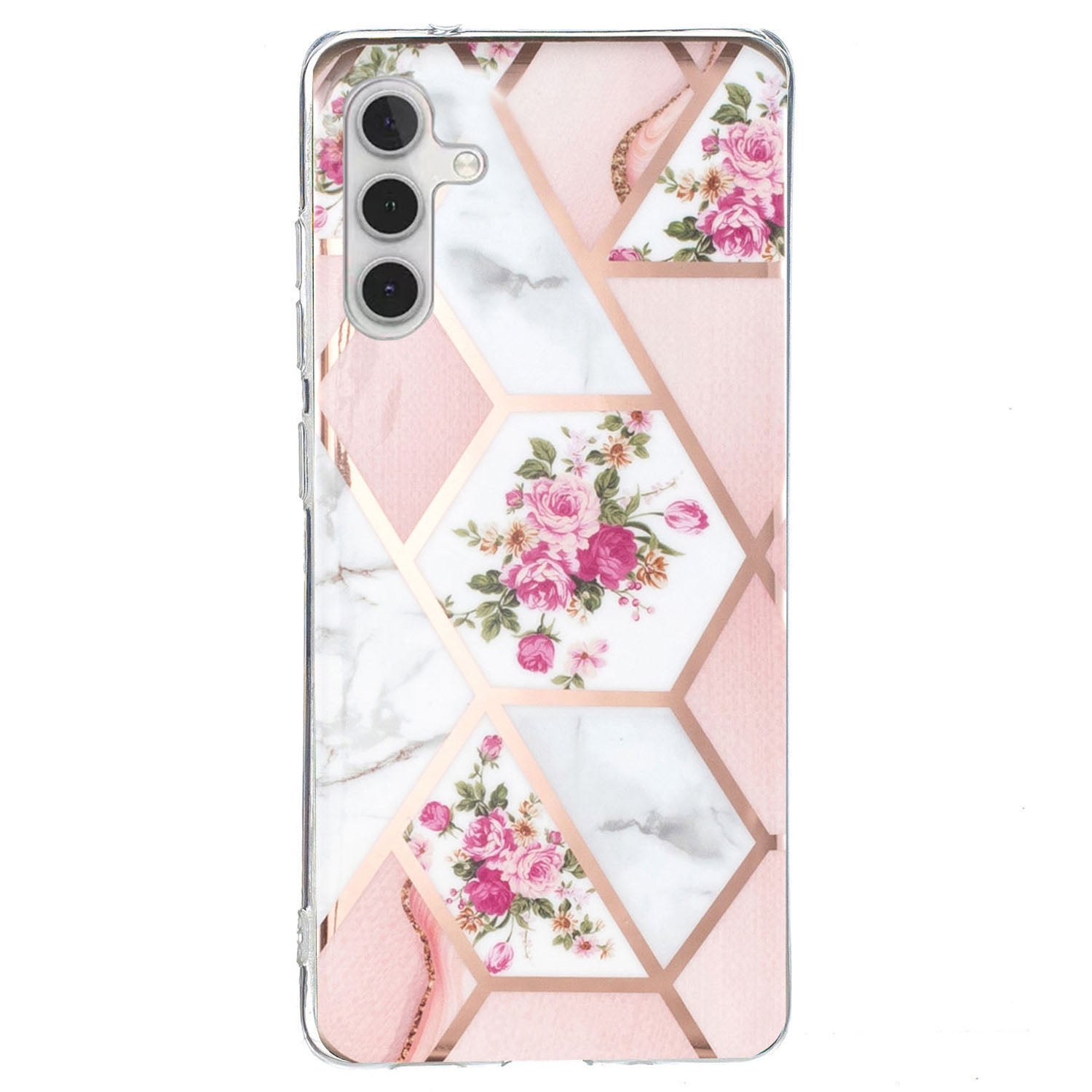 For Samsung Galaxy A24 4G Pattern IMD Case Soft TPU Electroplating Protective Phone Cover