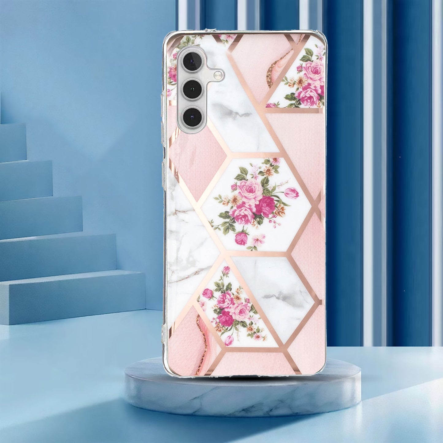 For Samsung Galaxy A24 4G Pattern IMD Case Soft TPU Electroplating Protective Phone Cover