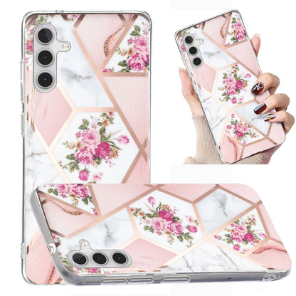 For Samsung Galaxy A24 4G Pattern IMD Case Soft TPU Electroplating Protective Phone Cover