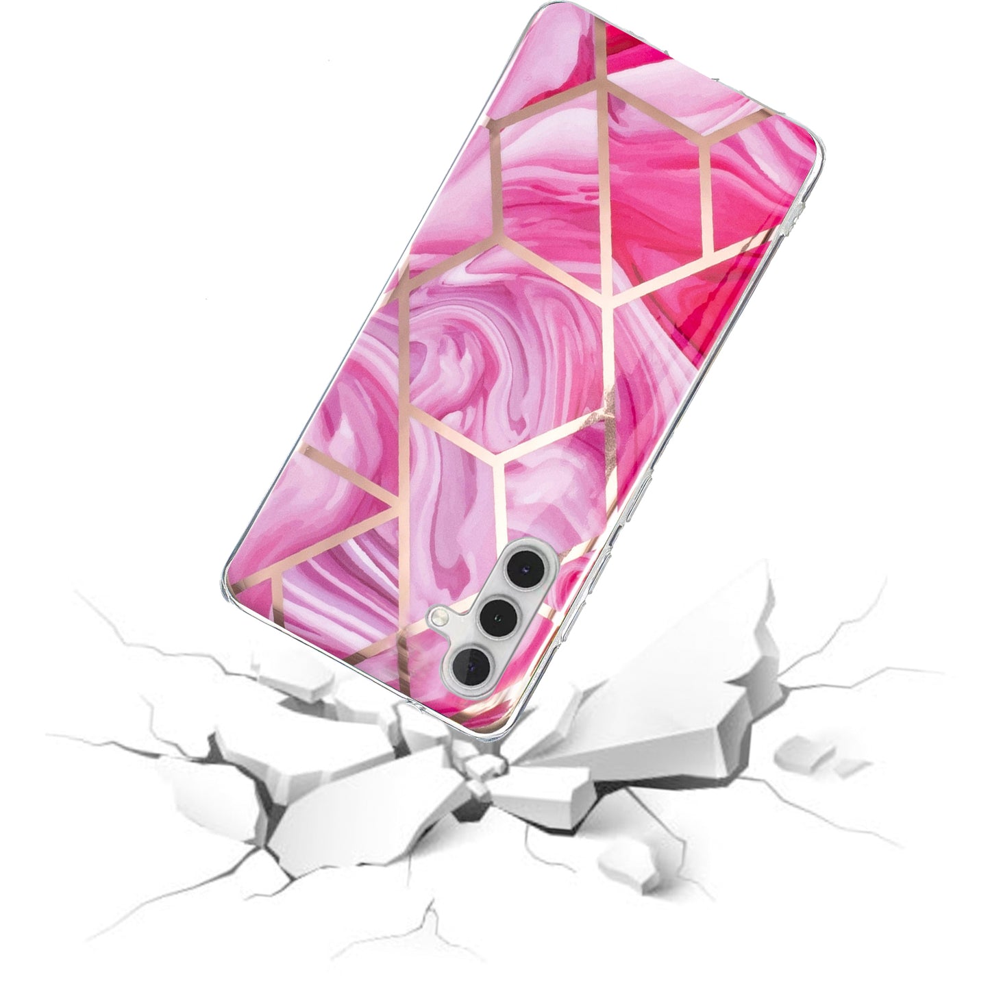 For Samsung Galaxy A24 4G Pattern IMD Case Soft TPU Electroplating Protective Phone Cover