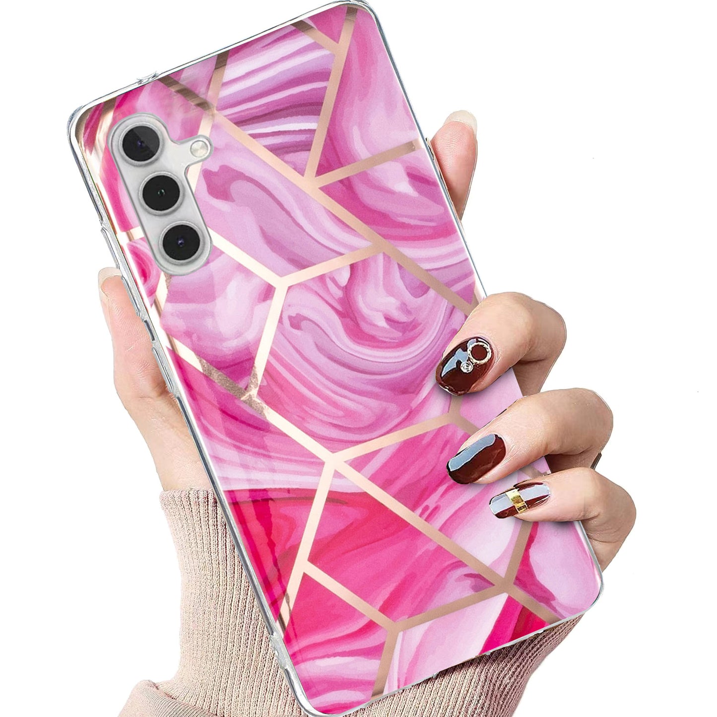 For Samsung Galaxy A24 4G Pattern IMD Case Soft TPU Electroplating Protective Phone Cover