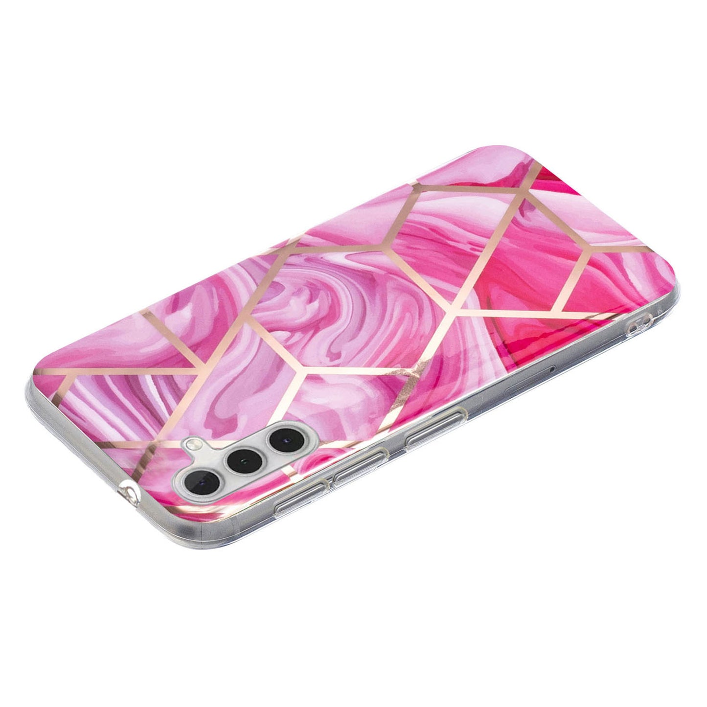 For Samsung Galaxy A24 4G Pattern IMD Case Soft TPU Electroplating Protective Phone Cover