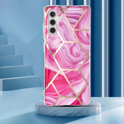 For Samsung Galaxy A24 4G Pattern IMD Case Soft TPU Electroplating Protective Phone Cover