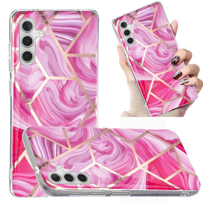 For Samsung Galaxy A24 4G Pattern IMD Case Soft TPU Electroplating Protective Phone Cover
