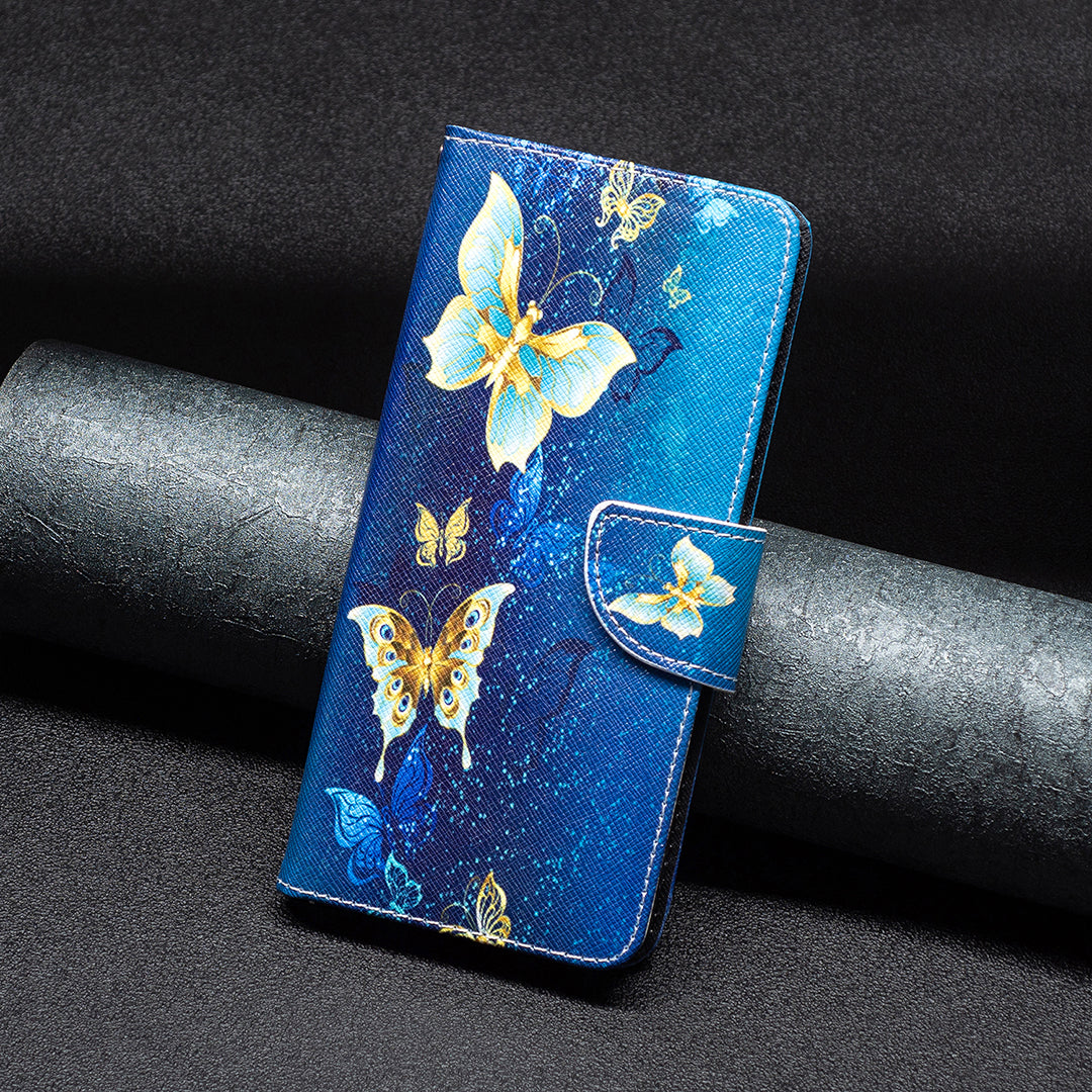 BINFEN COLOR For Xiaomi Redmi Note 12 4G Pattern Printing Leather Stand Phone Case Wallet Cover