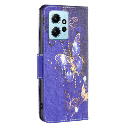 BINFEN COLOR For Xiaomi Redmi Note 12 4G Pattern Printing Leather Stand Phone Case Wallet Cover