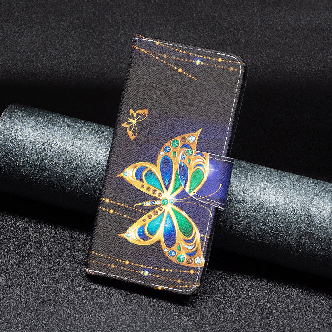 BINFEN COLOR For Xiaomi Redmi Note 12 4G Pattern Printing Leather Stand Phone Case Wallet Cover