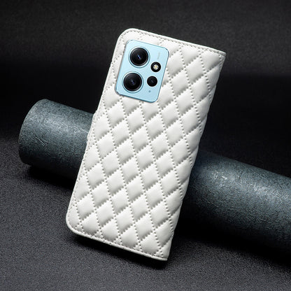 BINFEN COLOR BF Style-14 PU Leather Phone Case for Xiaomi Redmi Note 12 4G Stand Wallet Phone Cover