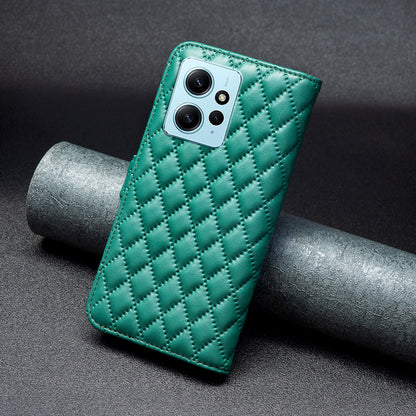 BINFEN COLOR BF Style-14 PU Leather Phone Case for Xiaomi Redmi Note 12 4G Stand Wallet Phone Cover
