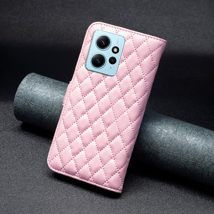 BINFEN COLOR BF Style-14 PU Leather Phone Case for Xiaomi Redmi Note 12 4G Stand Wallet Phone Cover