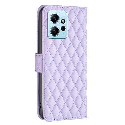 BINFEN COLOR BF Style-14 PU Leather Phone Case for Xiaomi Redmi Note 12 4G Stand Wallet Phone Cover