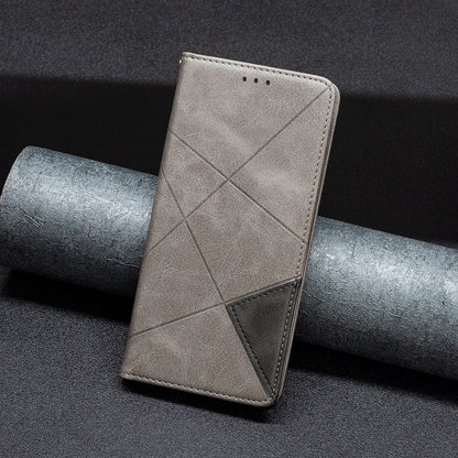 Phone Shell for Xiaomi Redmi Note 12 4G PU Leather Card Holder Splicing Imprinting Pattern Stand Cover