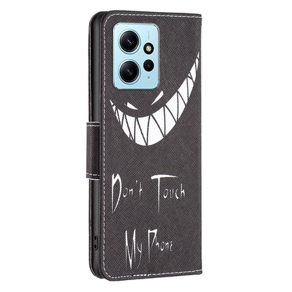 For Xiaomi Redmi Note 12 4G Anti-drop Pattern Printing Phone Case PU Leather Wallet Stand Cover