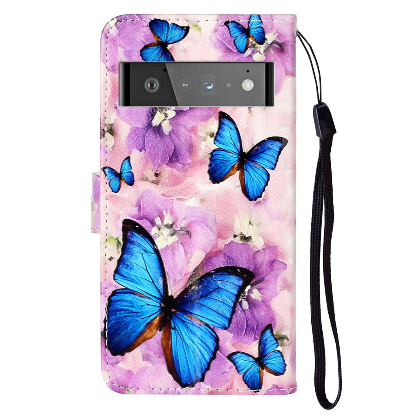 Shockproof Case for Google Pixel 6 Pro 5G Phone Case Pattern Printing Leather Flip Cover with Wallet