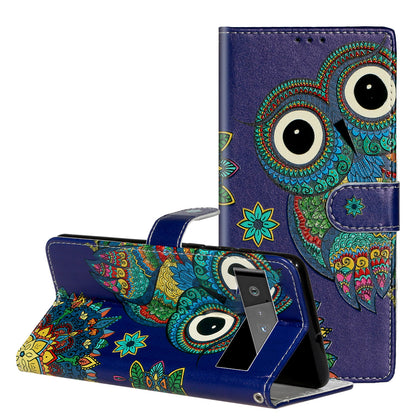 Shockproof Case for Google Pixel 6 Pro 5G Phone Case Pattern Printing Leather Flip Cover with Wallet