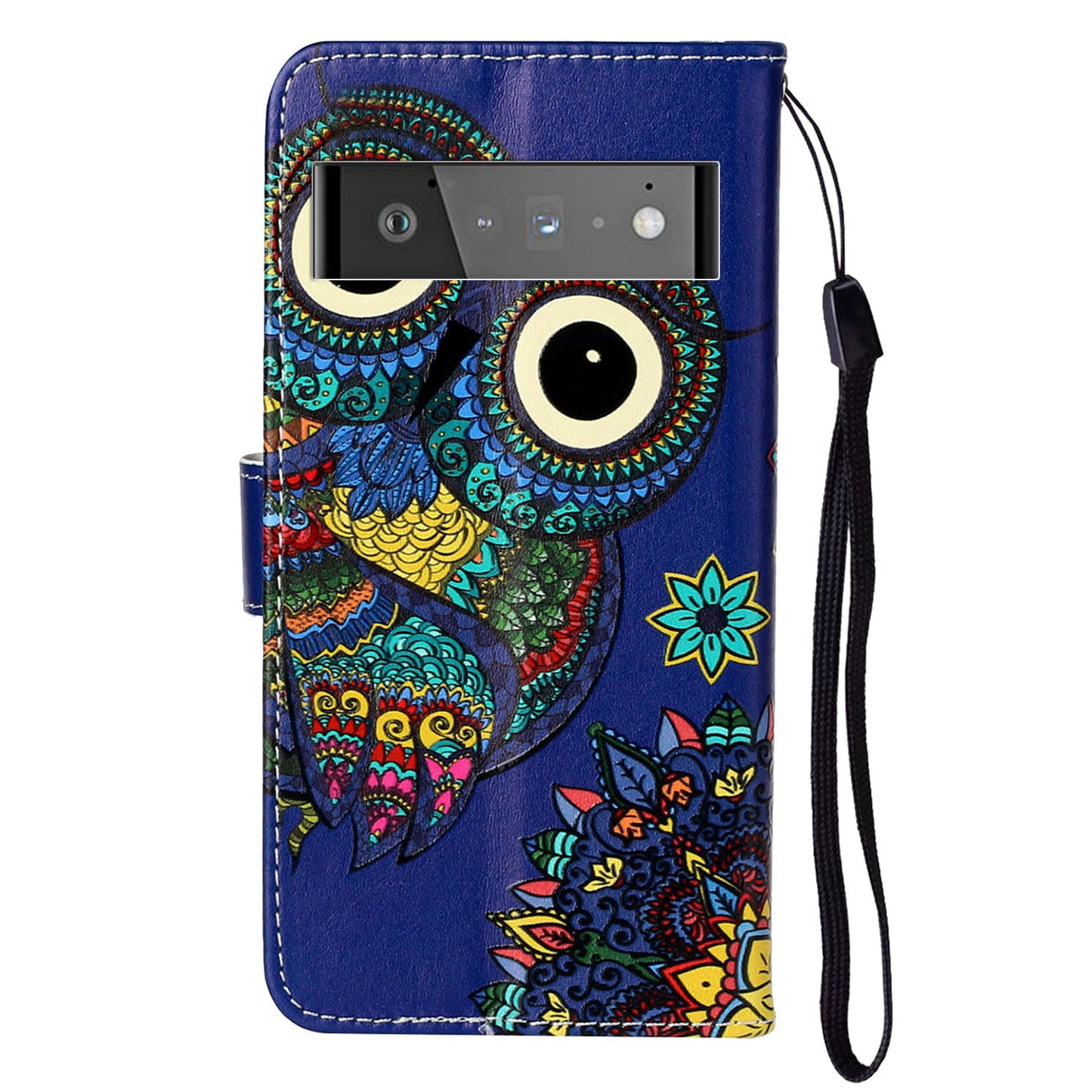 Shockproof Case for Google Pixel 6 Pro 5G Phone Case Pattern Printing Leather Flip Cover with Wallet
