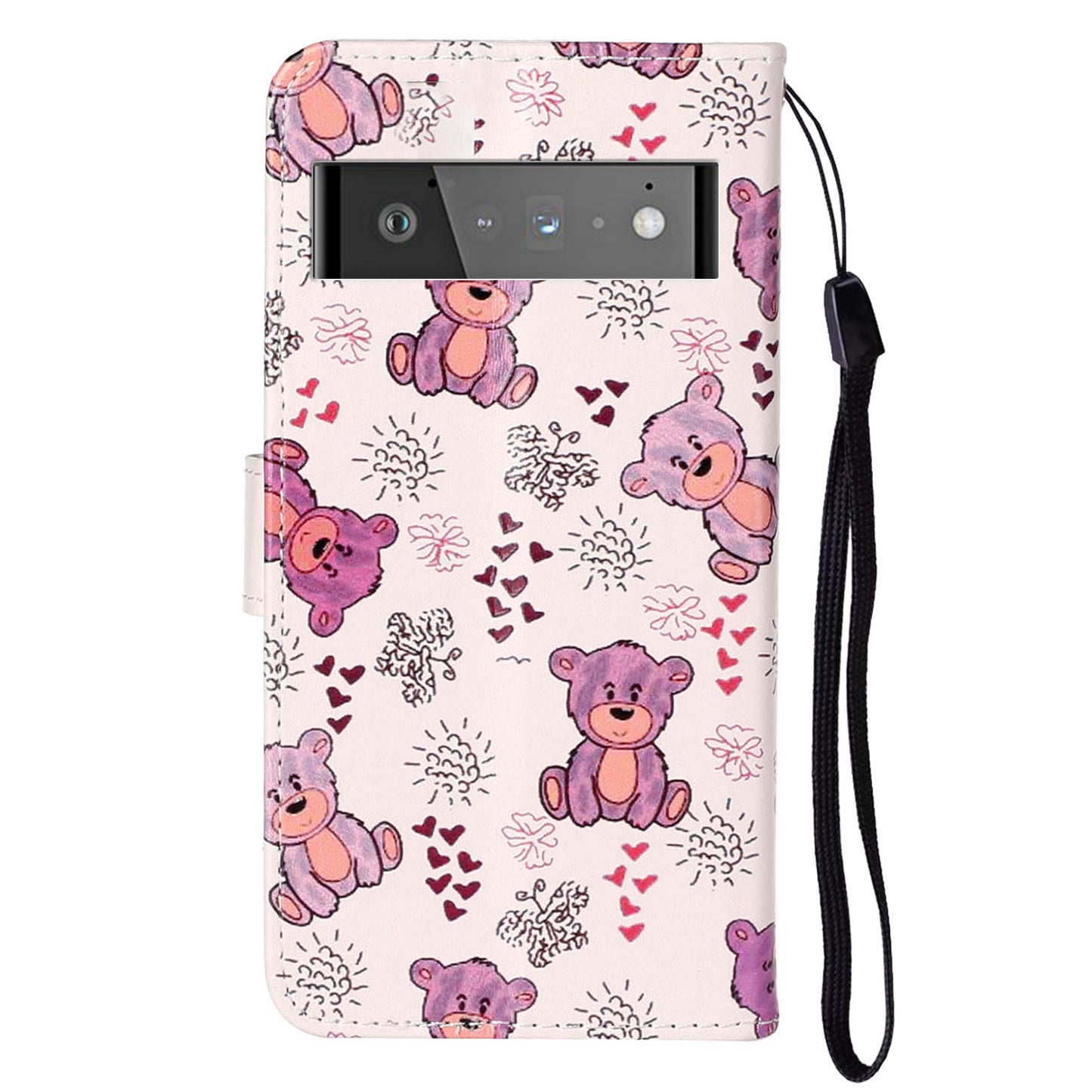 Shockproof Case for Google Pixel 6 Pro 5G Phone Case Pattern Printing Leather Flip Cover with Wallet