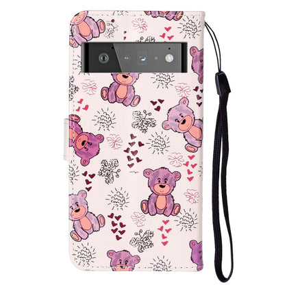 Shockproof Case for Google Pixel 6 Pro 5G Phone Case Pattern Printing Leather Flip Cover with Wallet