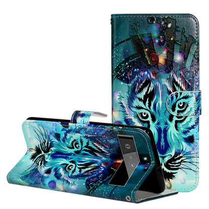 Shockproof Case for Google Pixel 6 Pro 5G Phone Case Pattern Printing Leather Flip Cover with Wallet
