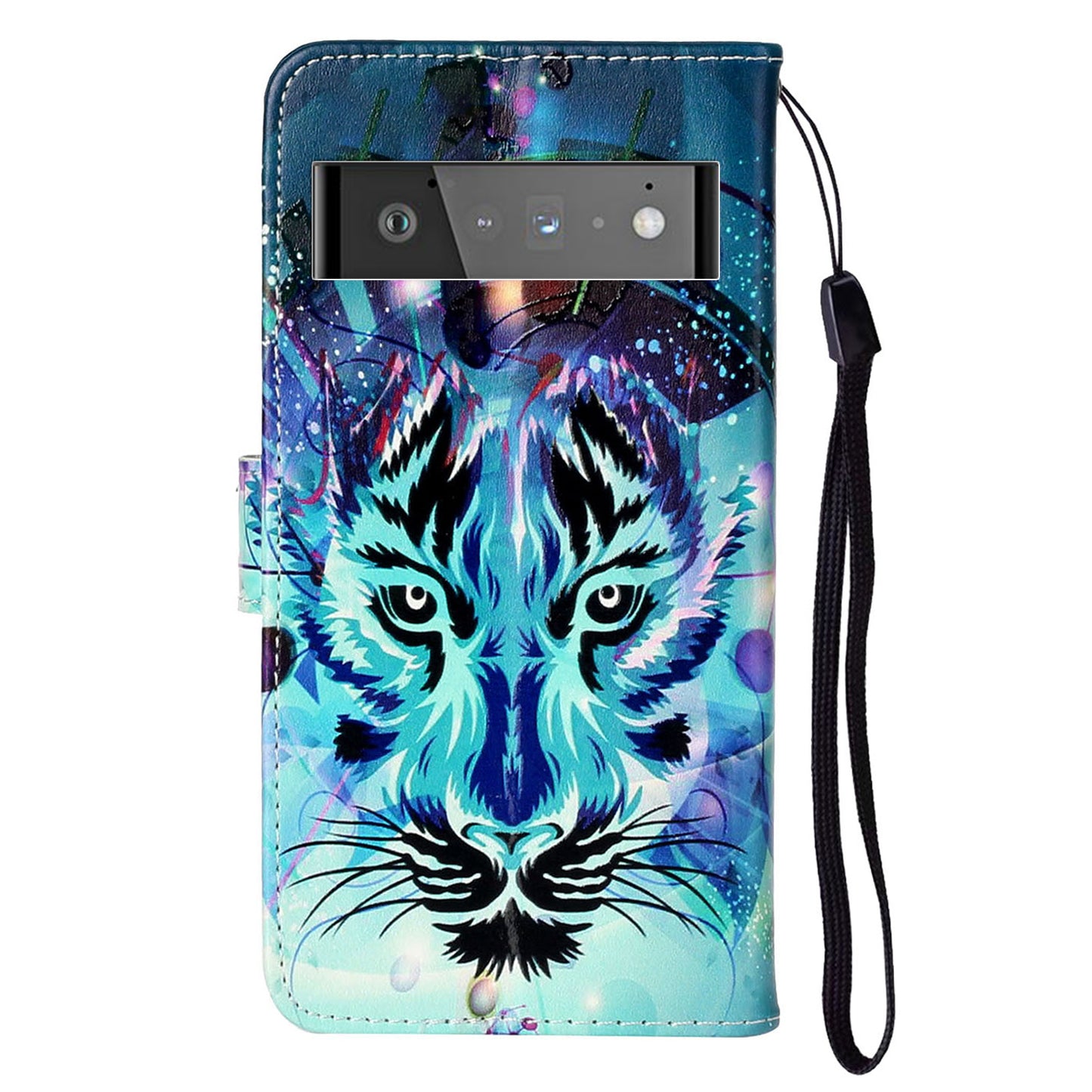 Shockproof Case for Google Pixel 6 Pro 5G Phone Case Pattern Printing Leather Flip Cover with Wallet