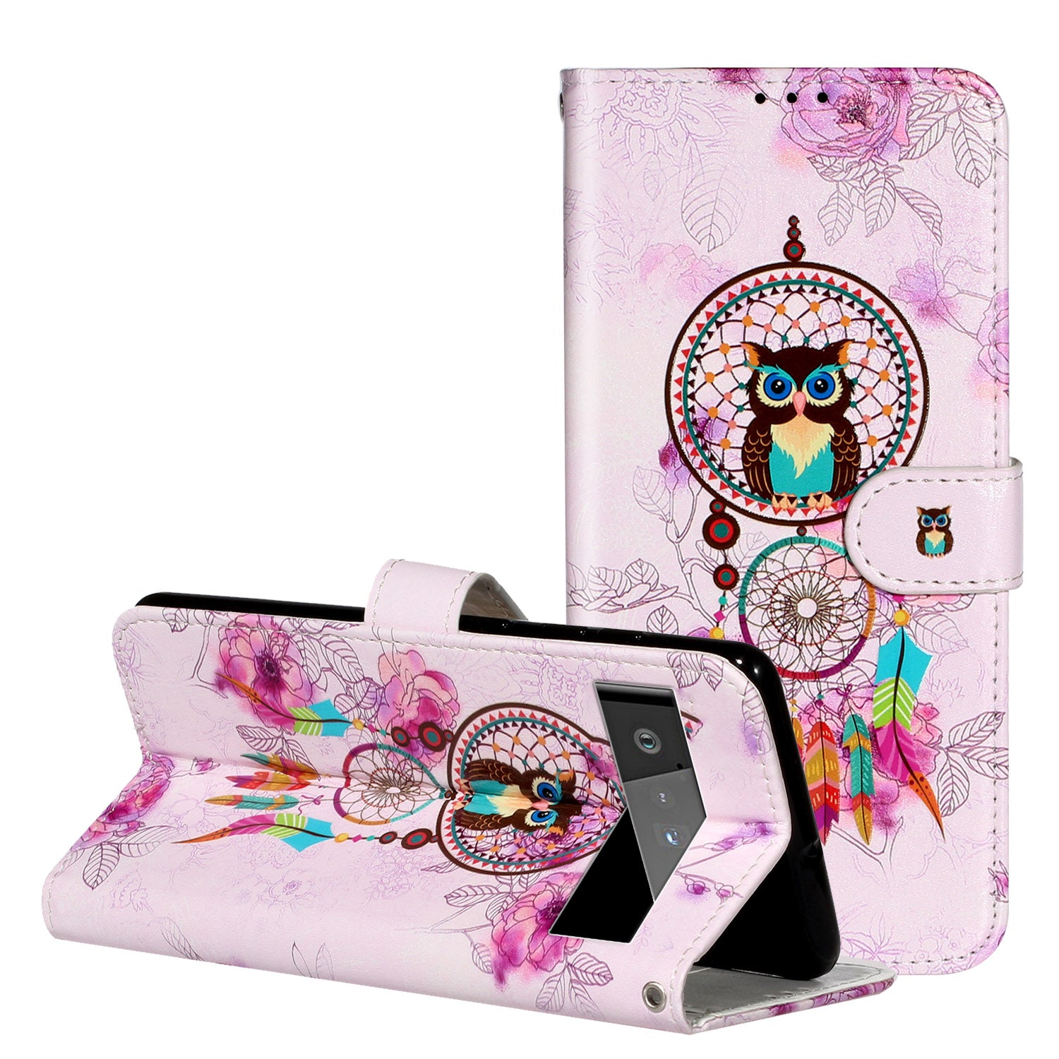 Shockproof Case for Google Pixel 6 Pro 5G Phone Case Pattern Printing Leather Flip Cover with Wallet