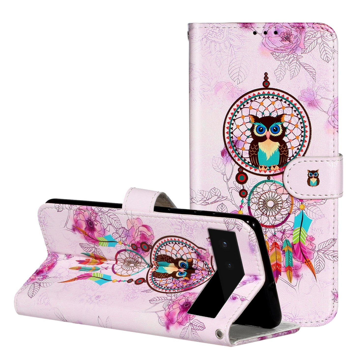 For Google Pixel 6 Pattern Printing Leather Wallet Flip Case Stand Protective Phone Cover