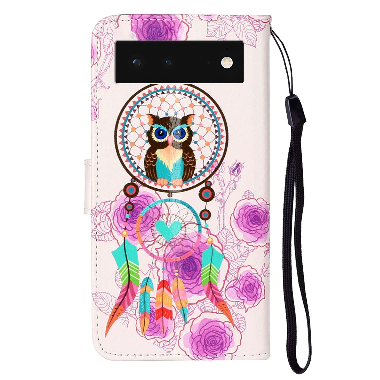 For Google Pixel 6 Pattern Printing Leather Wallet Flip Case Stand Protective Phone Cover